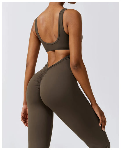 Women’s Seamless Fitness Jumpsuit – Stretch One-Piece Gym & Yoga Suit