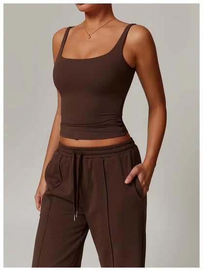 Women’s Quick-Dry U-Back Yoga Tank Top – Breathable Slim Fit Gym & Running