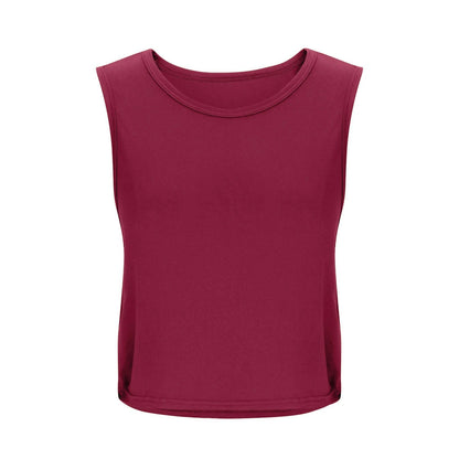 Women’s Sleeveless Breathable Workout Tank Top – Lightweight Yoga & Gym Crop Vest