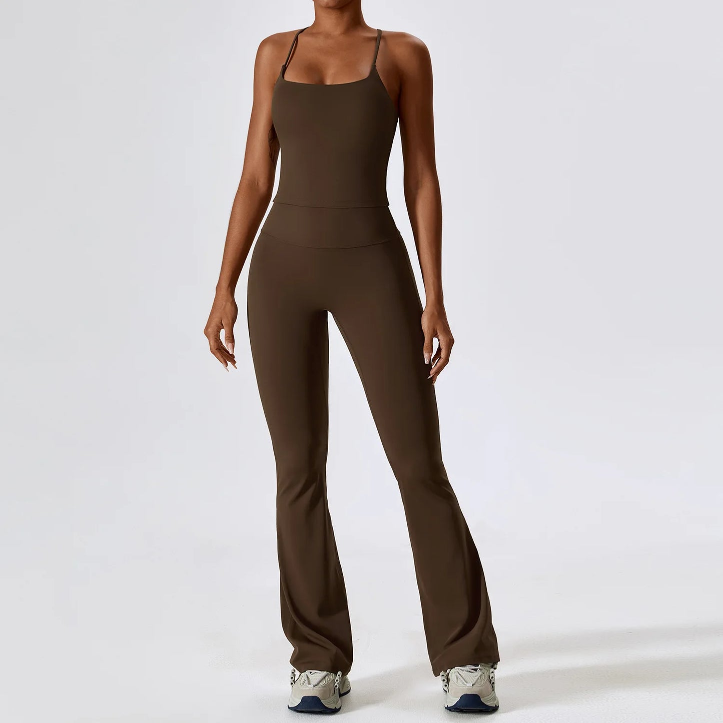 Women’s Seamless Activewear Set – Long Sleeve Crop Top & Sculpting Gym Leggings (2PCS)