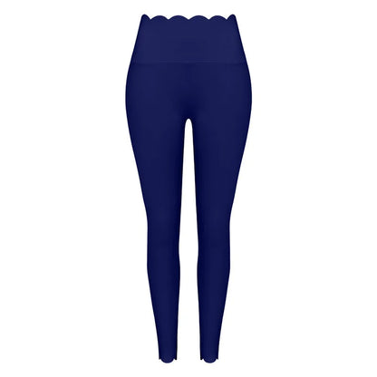 Women’s Lace Trim Yoga Set – Long Sleeve Crop Top & High Waist Leggings | Breathable Pilates & Workout Activewear