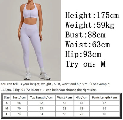 Women’s Push-Up Sports Bra & Leggings Set – High Waist Gym & Yoga Workout Outfit