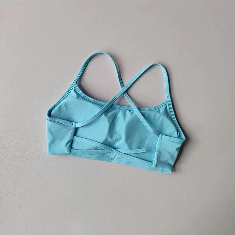 Women’s Cross Back Sports Bra – Shockproof, Breathable Gym & Yoga Activewear