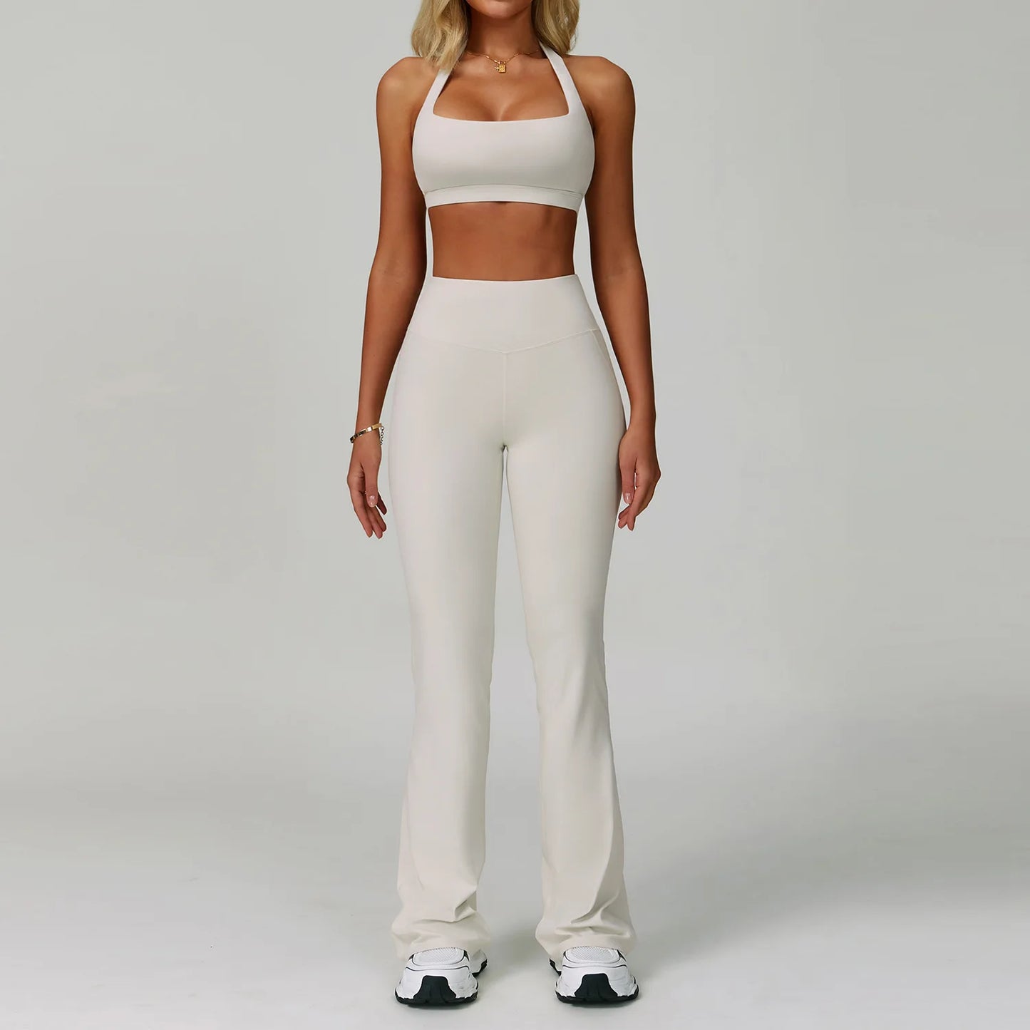 Yoga Set Women's Sportswear Yoga Suit Sports Top High Waist Leggings Two Piece Workout Clothes Fitness Gym Sets Athletic Wear