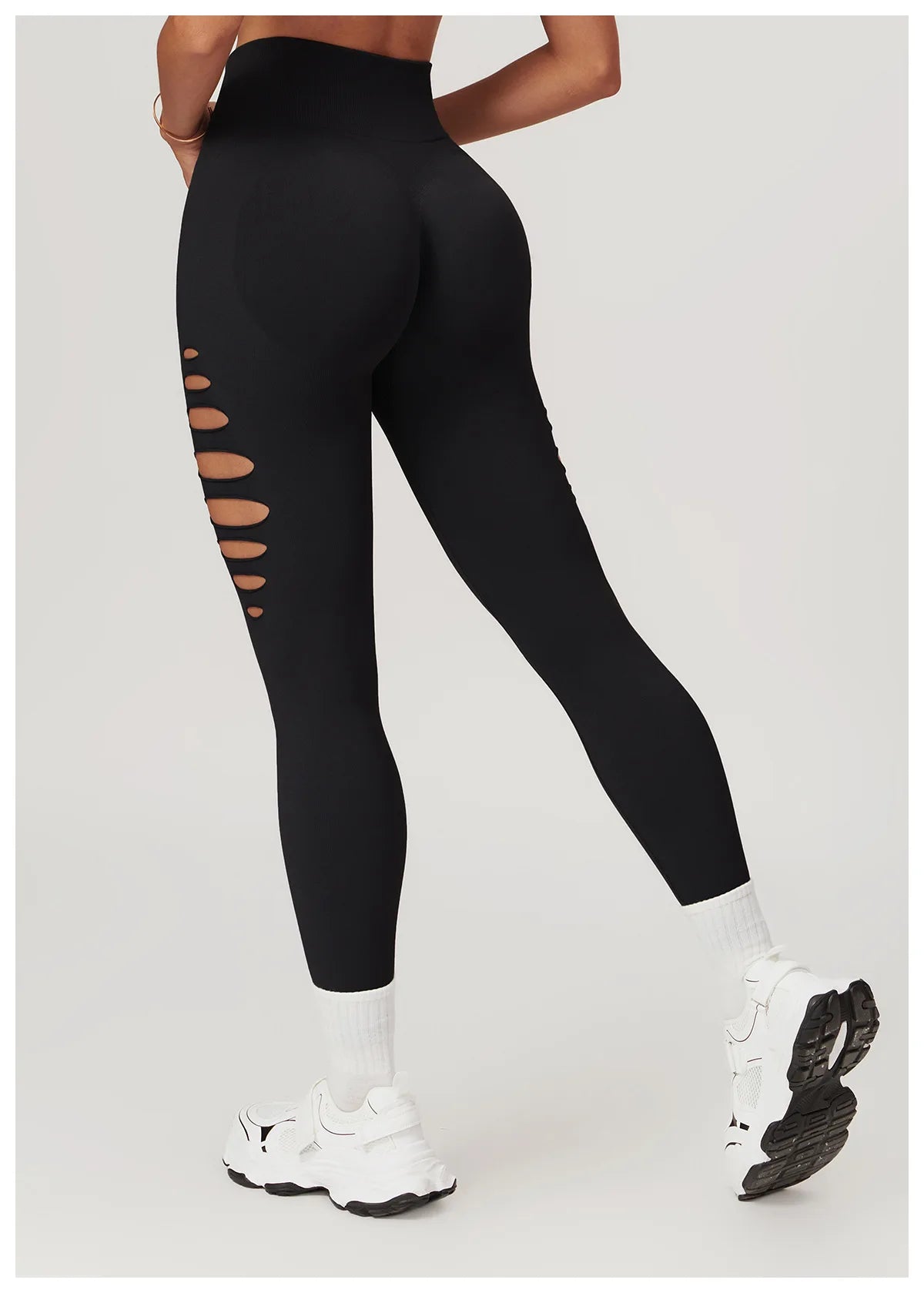 Hollowed Out Seamless Tight Yoga Pants High Waist Yoga Leggings Women Push Up Gym Workout Tights Running Fitness Sports Pants