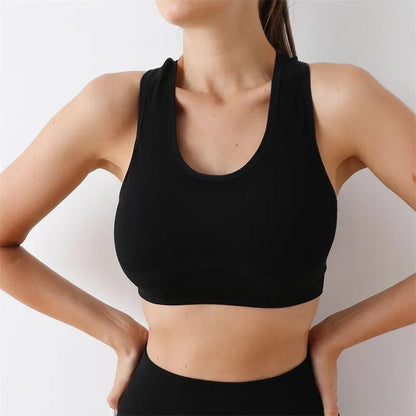 Women’s Push-Up Sports Bra – Breathable High Support Gym & Yoga Top
