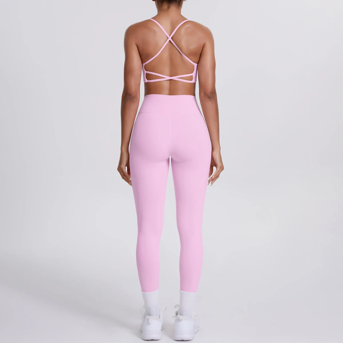 Yoga Suit Sports Set Gym Seamless High Impact Sports Bra Women's High Waist and Hips Tight Peach Buttocks Pants Womens Sportswea
