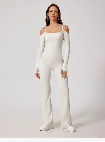 Seamless Yoga Jumpsuit – Double Strap Backless One-Piece Activewear