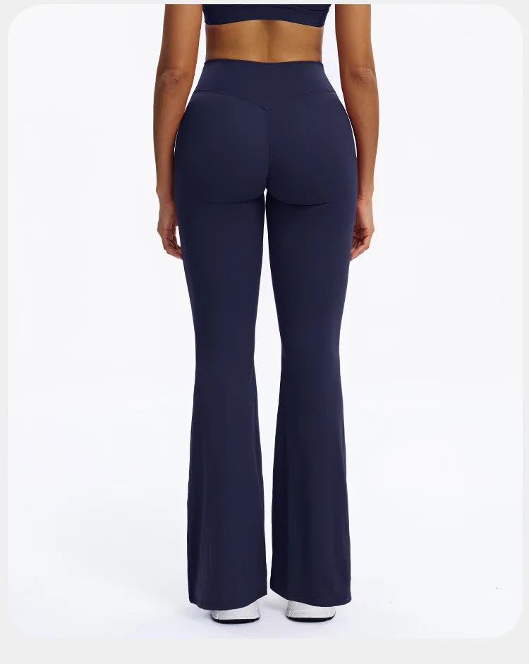 High-Waisted Flare Yoga Pants – Sculpting Push-Up Bell Bottom Leggings