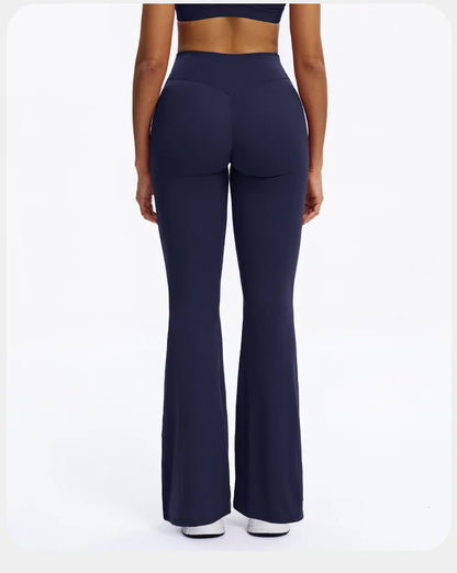 High-Waisted Flare Yoga Pants – Sculpting Push-Up Bell Bottom Leggings