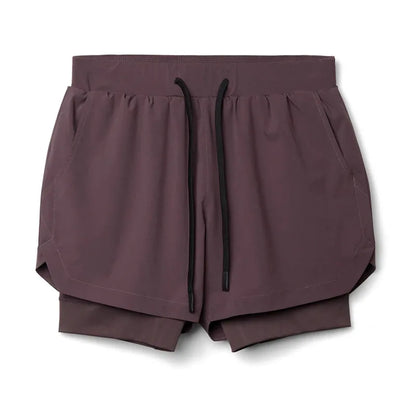 Men’s Double Layer Workout Shorts – Quick-Dry Gym, Running & Fitness Wear