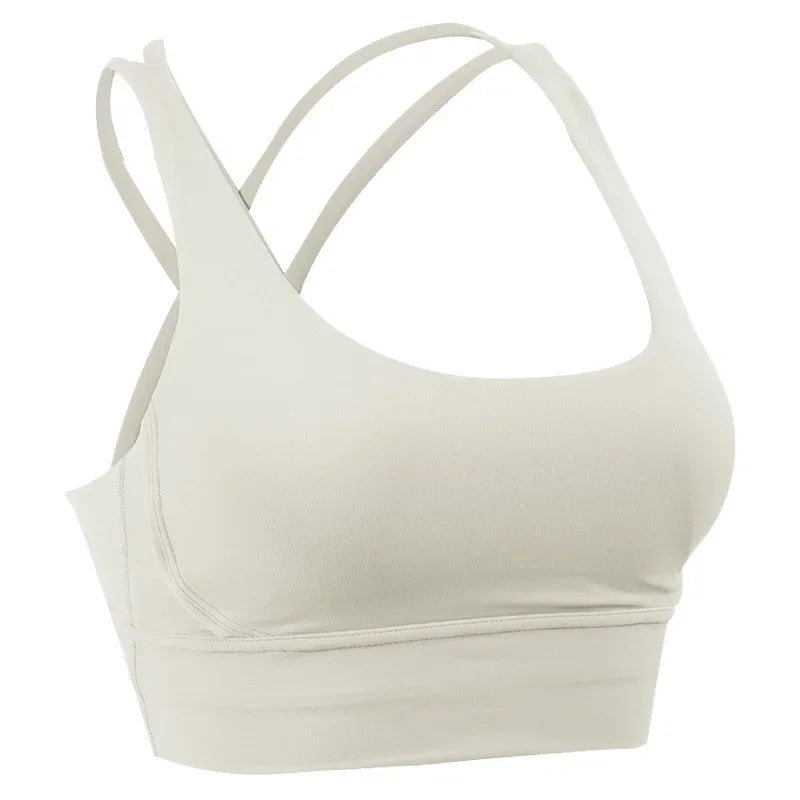 Cross Back Sports Bra for Women | Breathable Fitness & Yoga Top