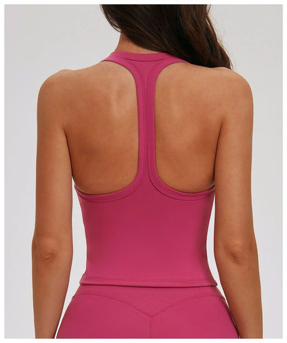 Women’s High Support Push-Up Sports Bra – Seamless Gym Tank, Comfortable Activewear