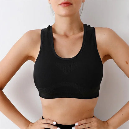 Women’s Push-Up Sports Bra – Breathable High Support Gym & Yoga Top