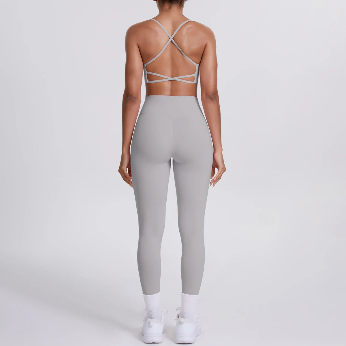 Yoga Suit Sports Set Gym Seamless High Impact Sports Bra Women's High Waist and Hips Tight Peach Buttocks Pants Womens Sportswea