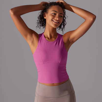 Women’s Sleeveless Gym Top – Slim Fit Quick-Dry Breathable Workout Vest