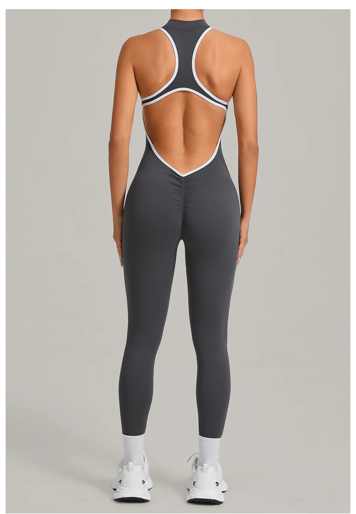 Women’s Padded Sports Jumpsuit – Fitness Overalls Gym Workout Set