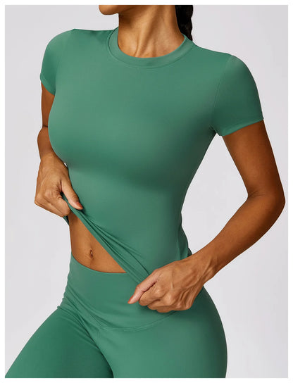Women’s Athletic Gym T-Shirt – Breathable Quick-Dry Running & Workout Top