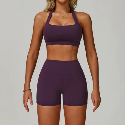 Yoga Set Women's Sportswear Yoga Suit Sports Top High Waist Leggings Two Piece Workout Clothes Fitness Gym Sets Athletic Wear