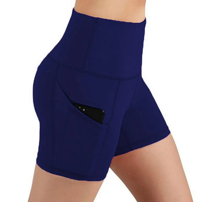 High Waist Yoga Shorts for Women with Pockets – Gym & Running