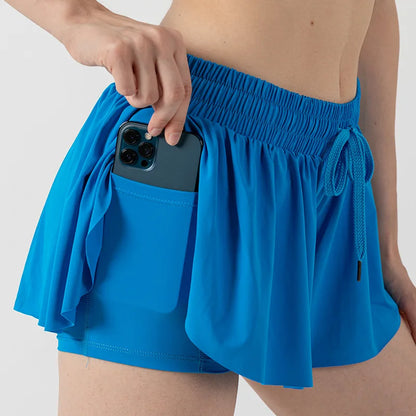 2-in-1 Flowy Skort for Women | Gym, Running, Yoga & Tennis Shorts