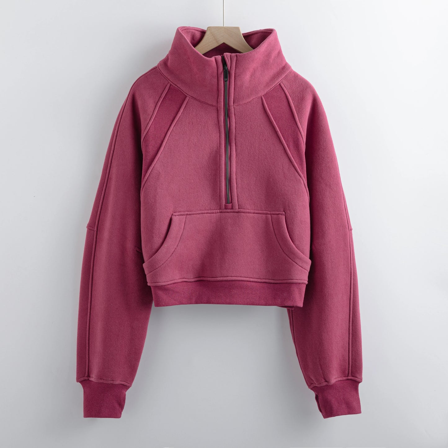 Women’s Long Sleeve Zip Workout Jacket – Waterproof Windbreaker Gym & Yoga Top