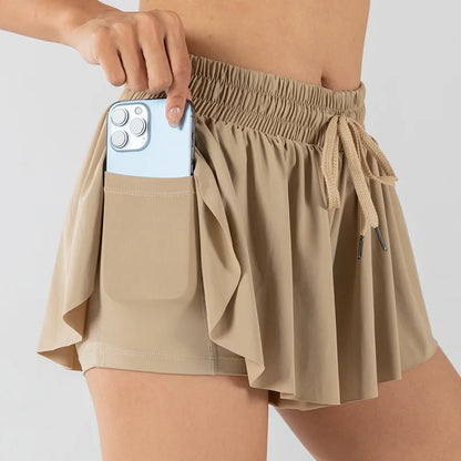 2-in-1 Flowy Skort for Women | Gym, Running, Yoga & Tennis Shorts