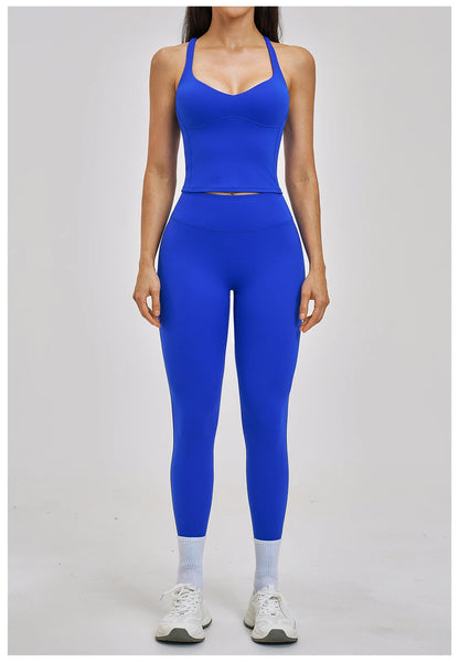 Women’s 2PCS Yoga Set – High Waist Leggings & Sports Bra Gym Workout Outfit