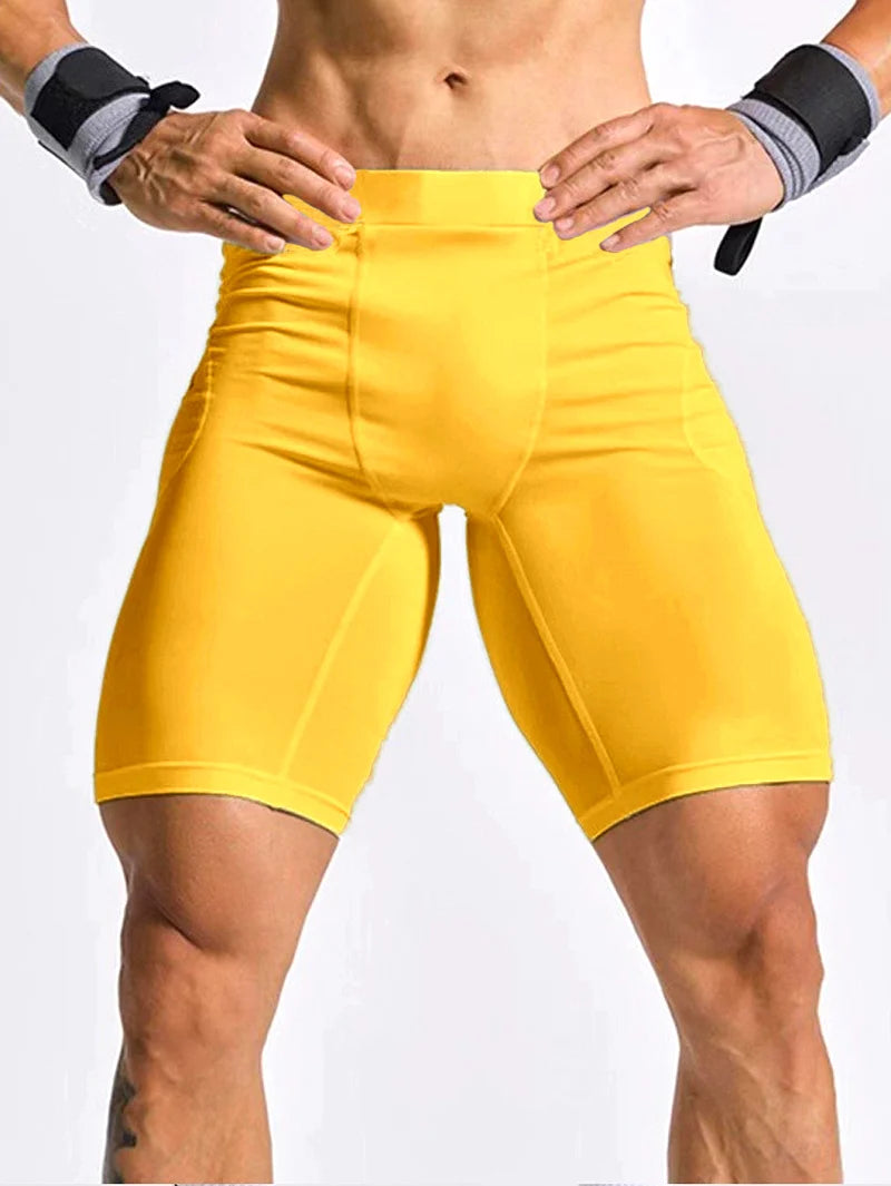Men’s Compression Gym Shorts & Running Leggings – Quick-Dry Athletic Training Tights