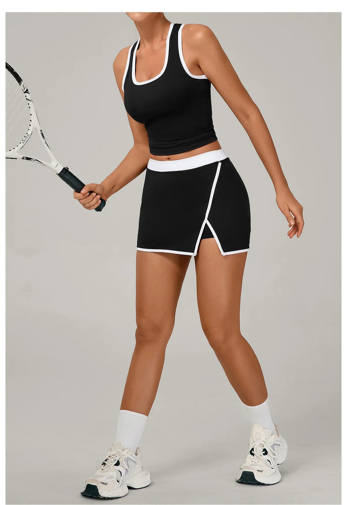 Women’s Athletic Skirt Set – Breathable Quick-Dry Tennis, Yoga & Running Outfit