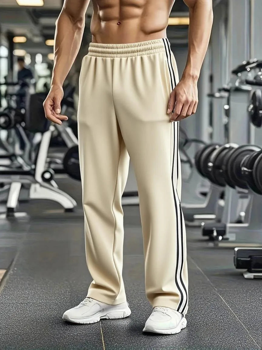 GYM Popular Long Pants Men's Running Casual Straight Leg Sweatpants Autumn New Product Bodybuilding Loose Training Sports Pants