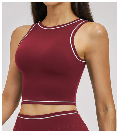 Women’s High Support Push-Up Sports Bra – Quick-Dry Workout Yoga Gym Tank