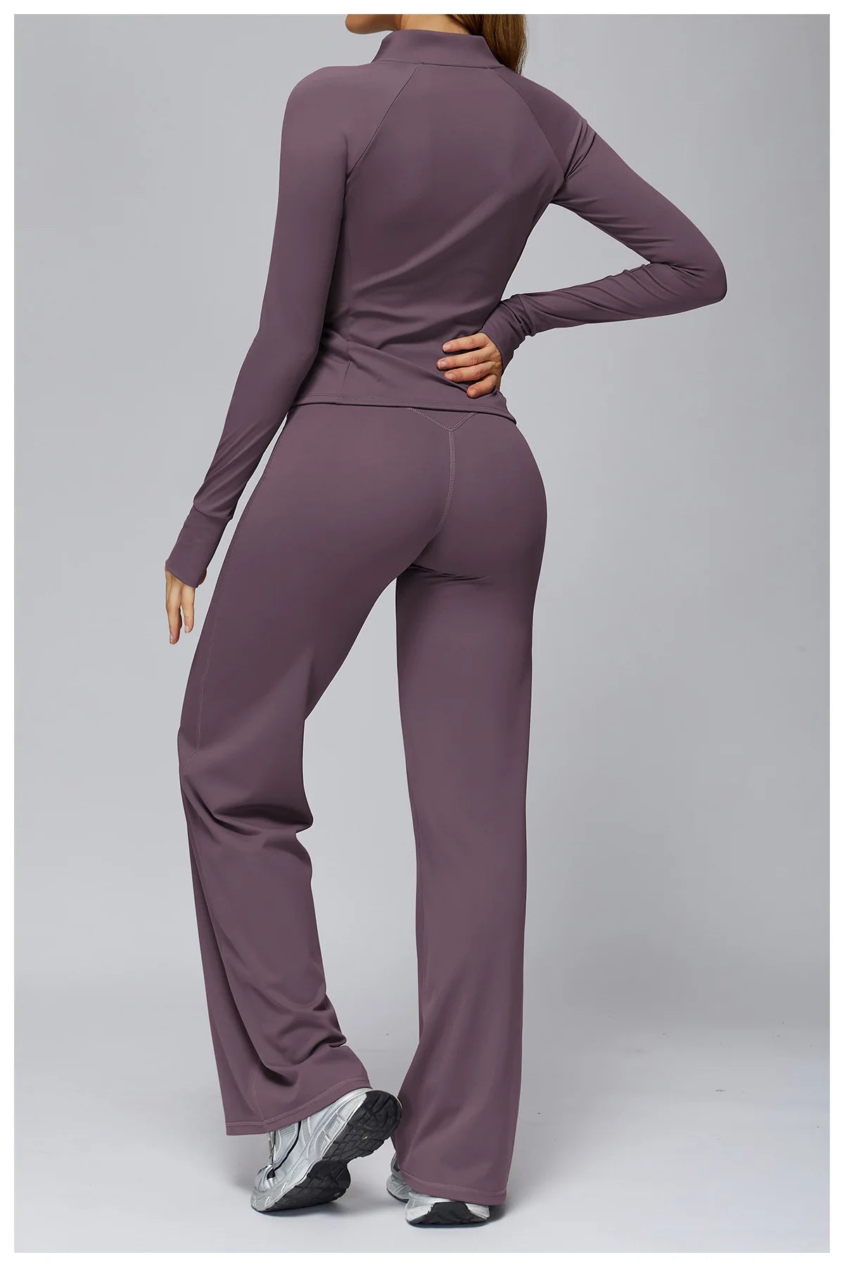 Women’s Zip-Up Performance Jacket – Long Sleeve Quick-Dry Gym & Yoga Activewear