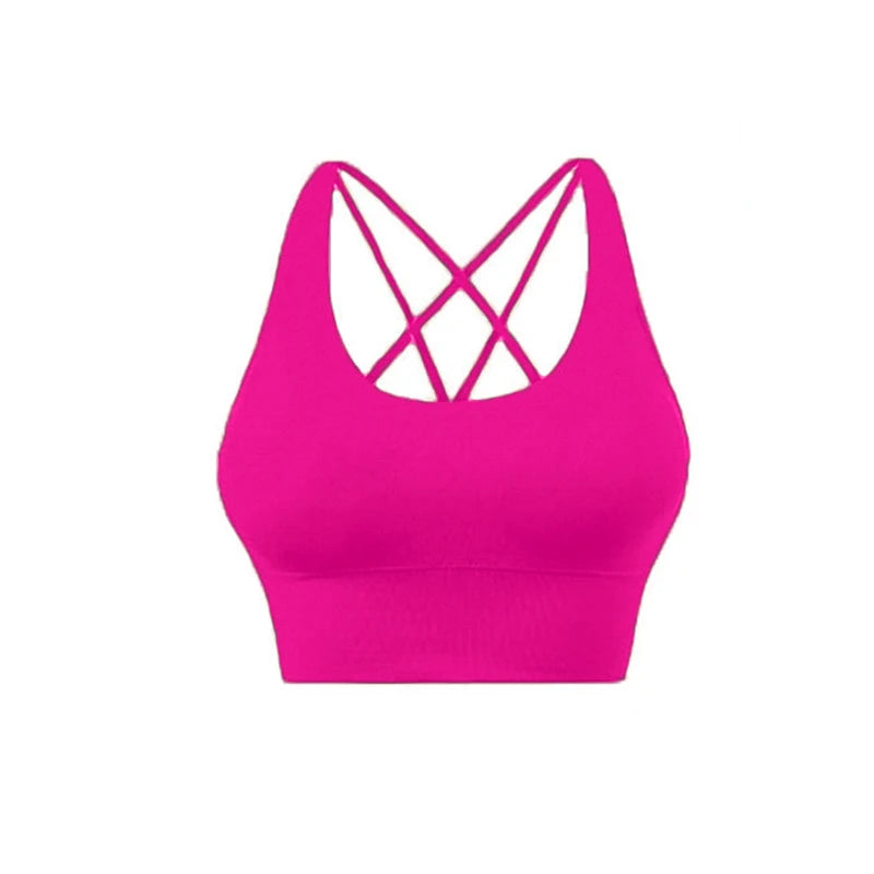 Cross Back Sports Bra for Women | Breathable Fitness & Yoga Top