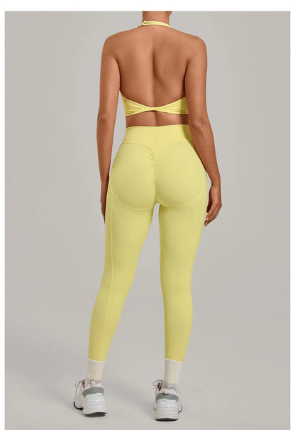 Women’s Push-Up Sports Bra & Leggings Set – High Waist Gym & Yoga Workout Outfit