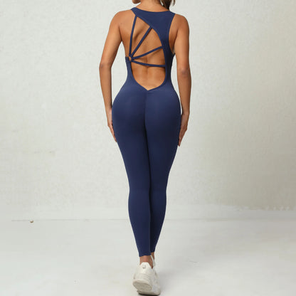 Sporty Women’s One-Piece Jumpsuit – Gym Fitness Yoga Activewear Set
