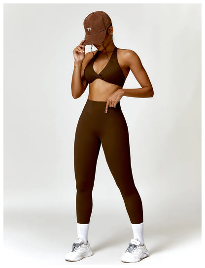 Women Seamless Yoga Set 2PCS Gym Workout Clothes for Female Push Up Bra High Waist Leggings Sexy Fitness Sportswear Sports Suits