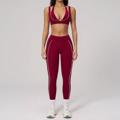 Women’s 2-Piece Active Set – High Support Bra & Contour High-Waist Shorts