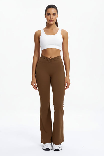 High-Waisted Flare Yoga Pants – Sculpting Push-Up Bell Bottom Leggings