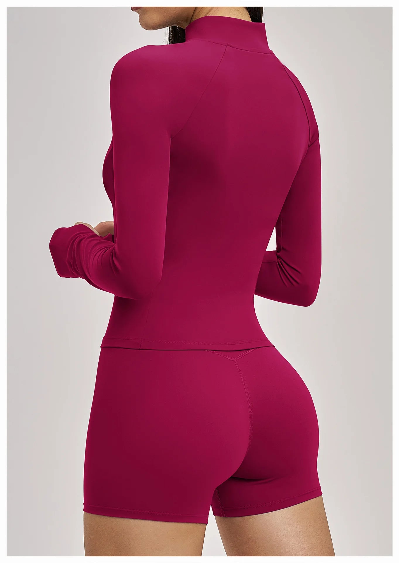 Women’s Zip-Up Performance Jacket – Long Sleeve Quick-Dry Gym & Yoga Activewear