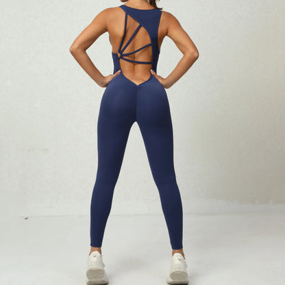 Sporty Women’s One-Piece Jumpsuit – Gym Fitness Yoga Activewear Set