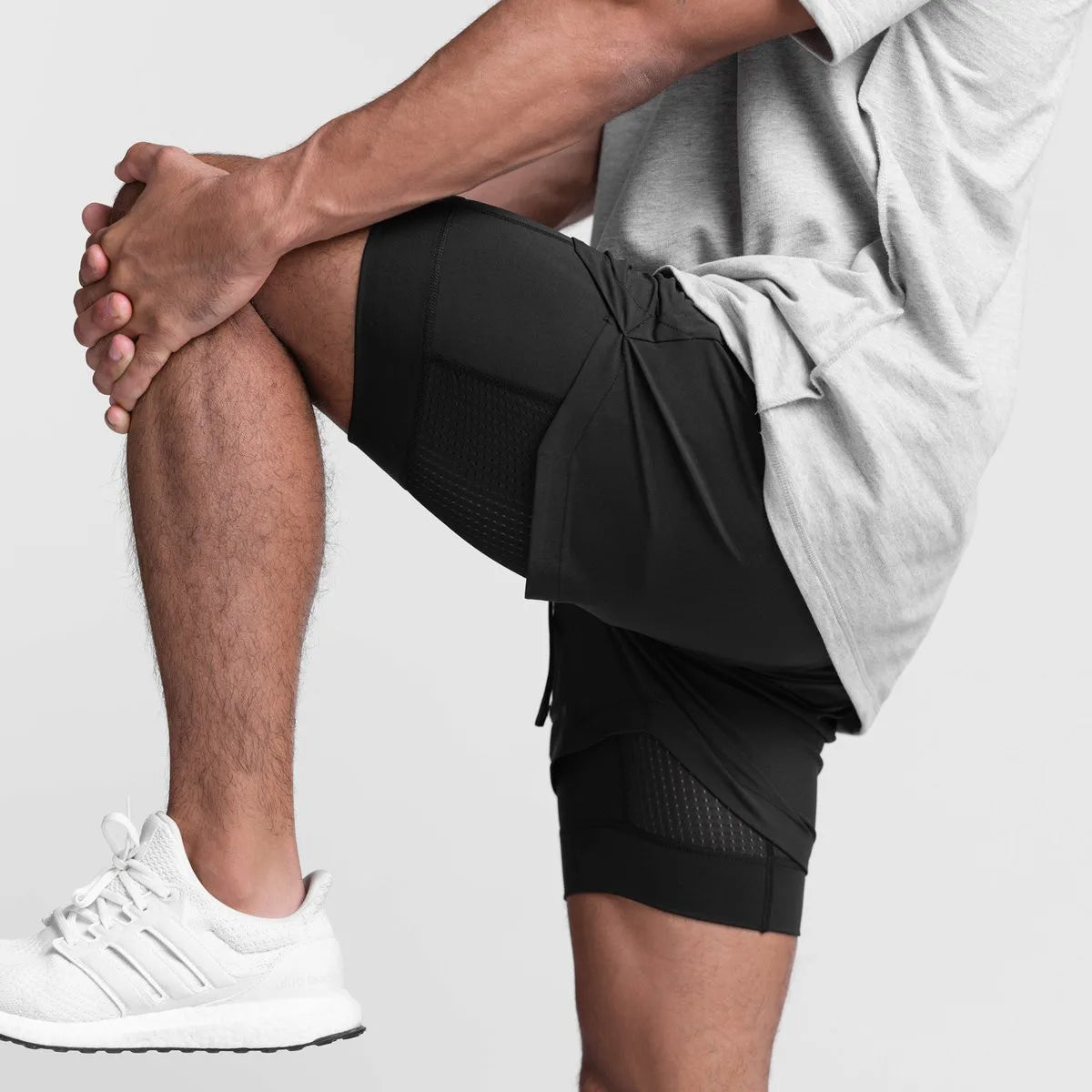 Men’s Double Layer Workout Shorts – Quick-Dry Gym, Running & Fitness Wear