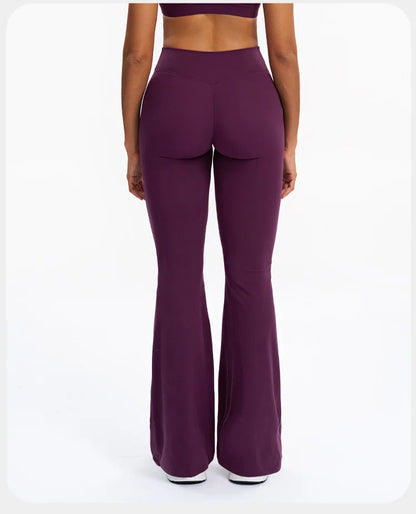 High-Waisted Flare Yoga Pants – Sculpting Push-Up Bell Bottom Leggings