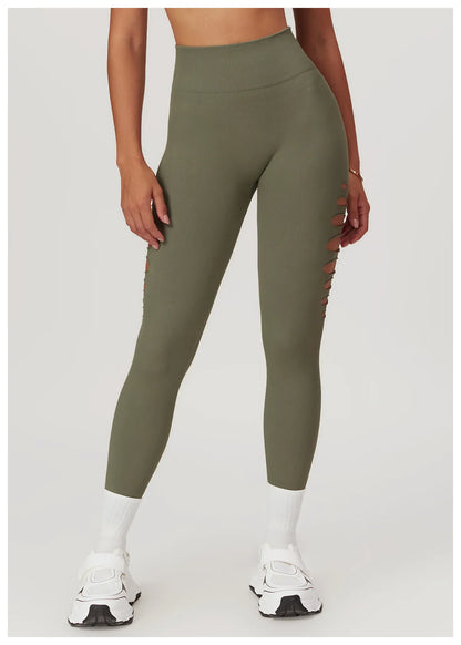 Hollowed Out Seamless Tight Yoga Pants High Waist Yoga Leggings Women Push Up Gym Workout Tights Running Fitness Sports Pants