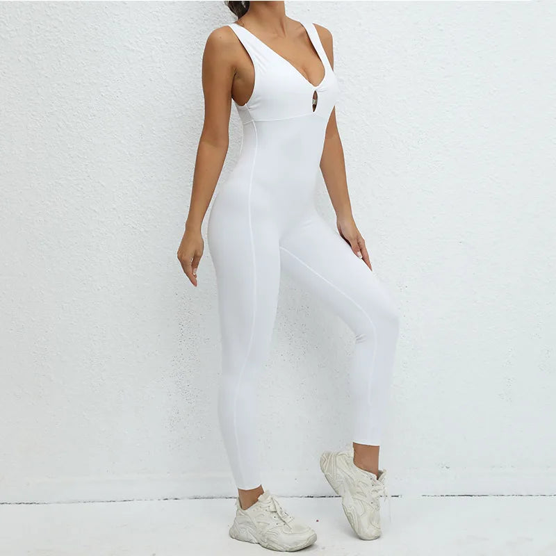Sporty Women’s One-Piece Jumpsuit – Gym Fitness Yoga Activewear Set