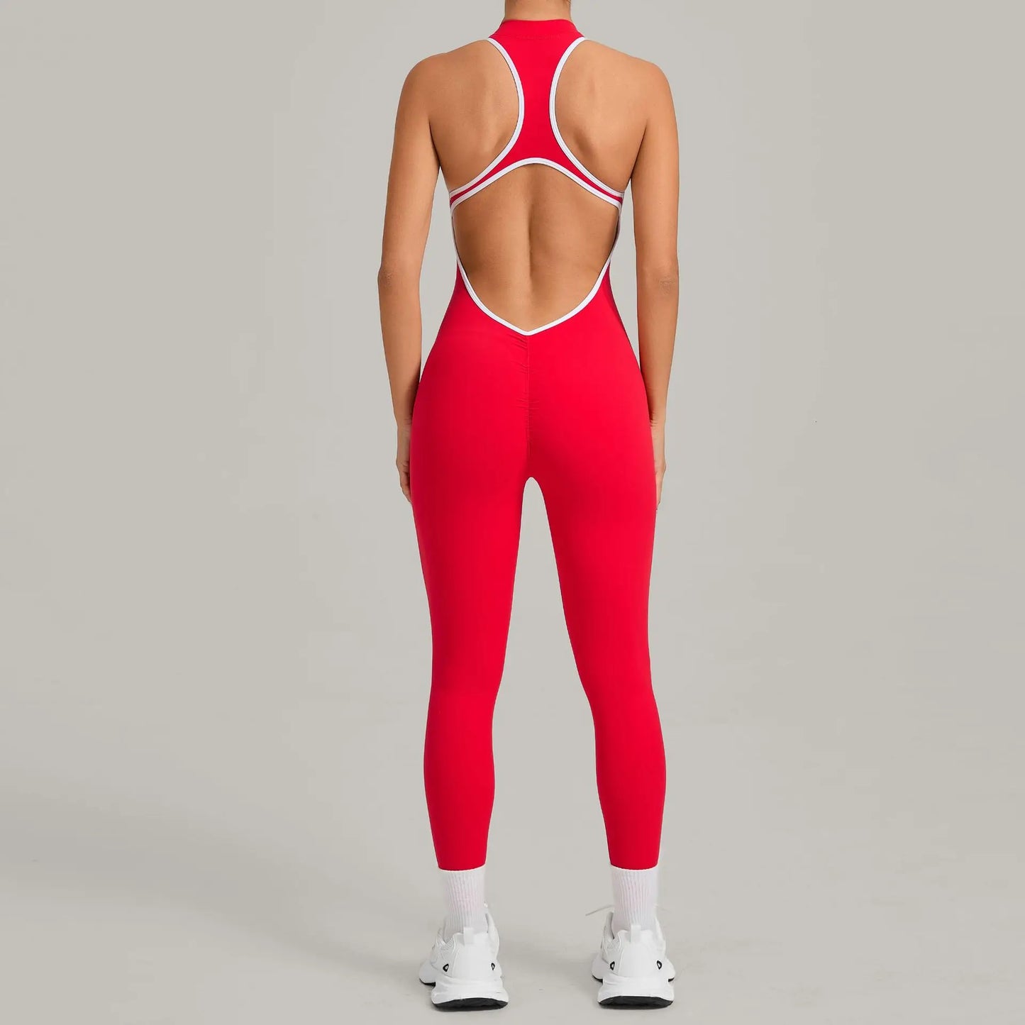 Women’s Padded Sports Jumpsuit – Fitness Overalls Gym Workout Set
