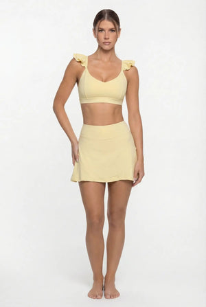 Women’s Workout Set – Anti-Exposure Yoga Bra & Skirt