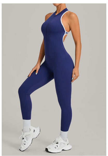 Women’s Padded Sports Jumpsuit – Fitness Overalls Gym Workout Set
