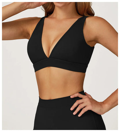 Women’s Push-Up Sports Bra – Breathable Gym & Yoga Top for Running & Training