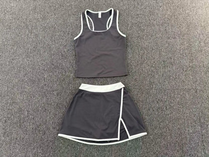 Women’s Athletic Skirt Set – Breathable Quick-Dry Tennis, Yoga & Running Outfit
